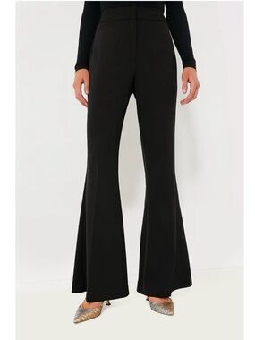 Tuckernuck High-Waist Black Flared Wide Leg Dress Pants Size Medium